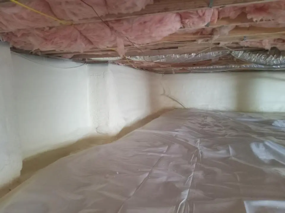 Crawl space encapsulation with closed-cell spray foam for Spray Foam Roofing in Wilmer